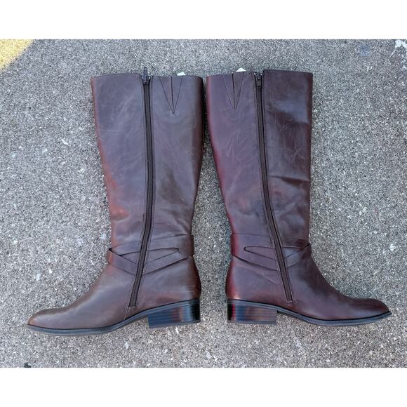 Ralph Lauren Brown Leather Riding Boots Buckle Equestrian Women's Size 6 - Picture 3 of 12